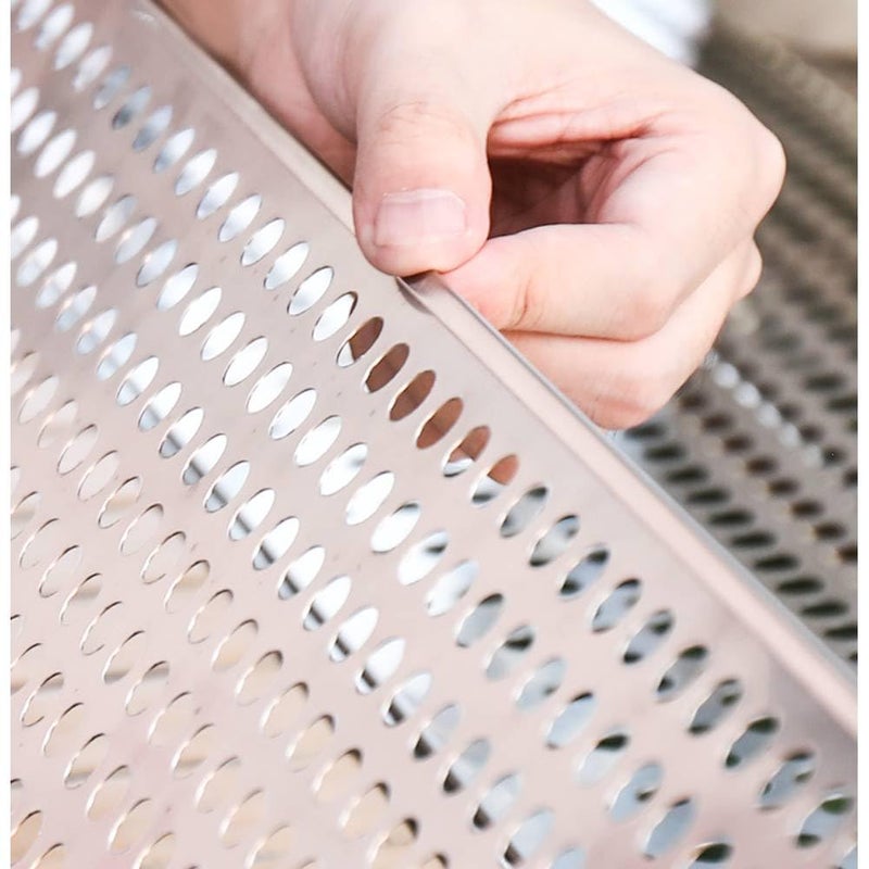 Bilaida 2Pcs Stainless Steel Perforated Sheet (SUS304), 16" Width, 12.6" Length, 0.28'' Aperture, 0.47'' Hole Pitch (0.028" Thickness) - Image 2